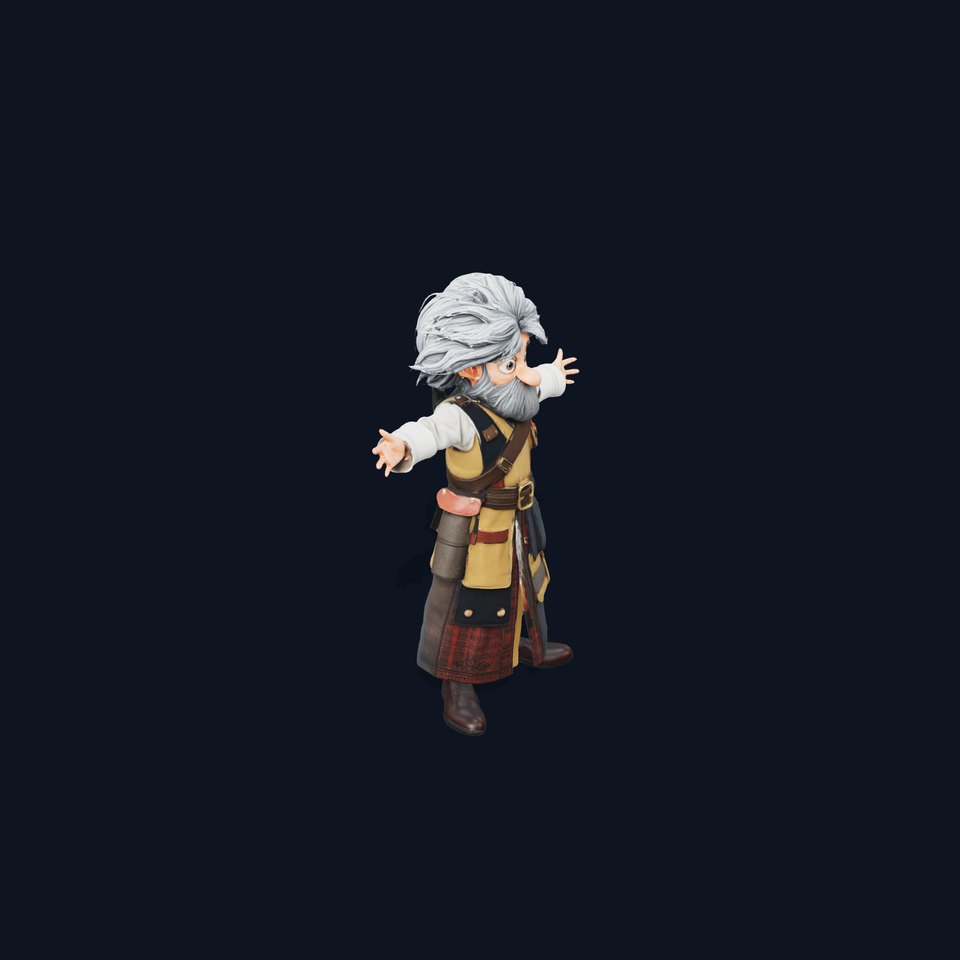 Elderly Wizard Character model pack