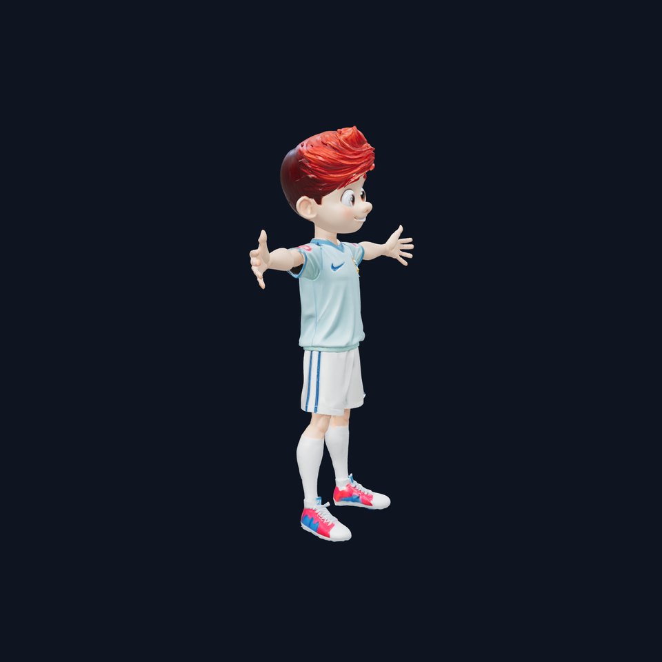 Animated Soccer Kid model pack