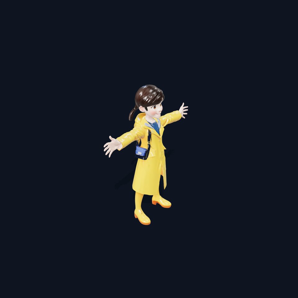 Yellow Raincoat Character model pack