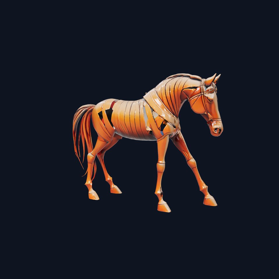 Steampunk Copper Horse model pack