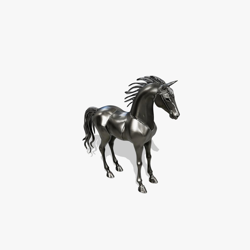 Bronze Stallion Sculpture model pack