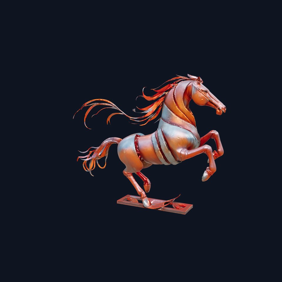 Rustic Bronze Horse model pack