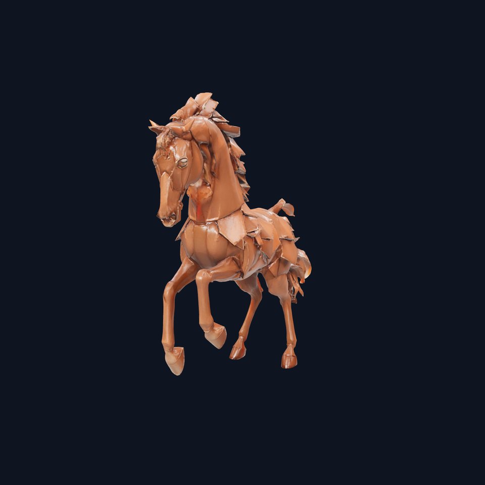 Bronze Stallion Sculpture model pack