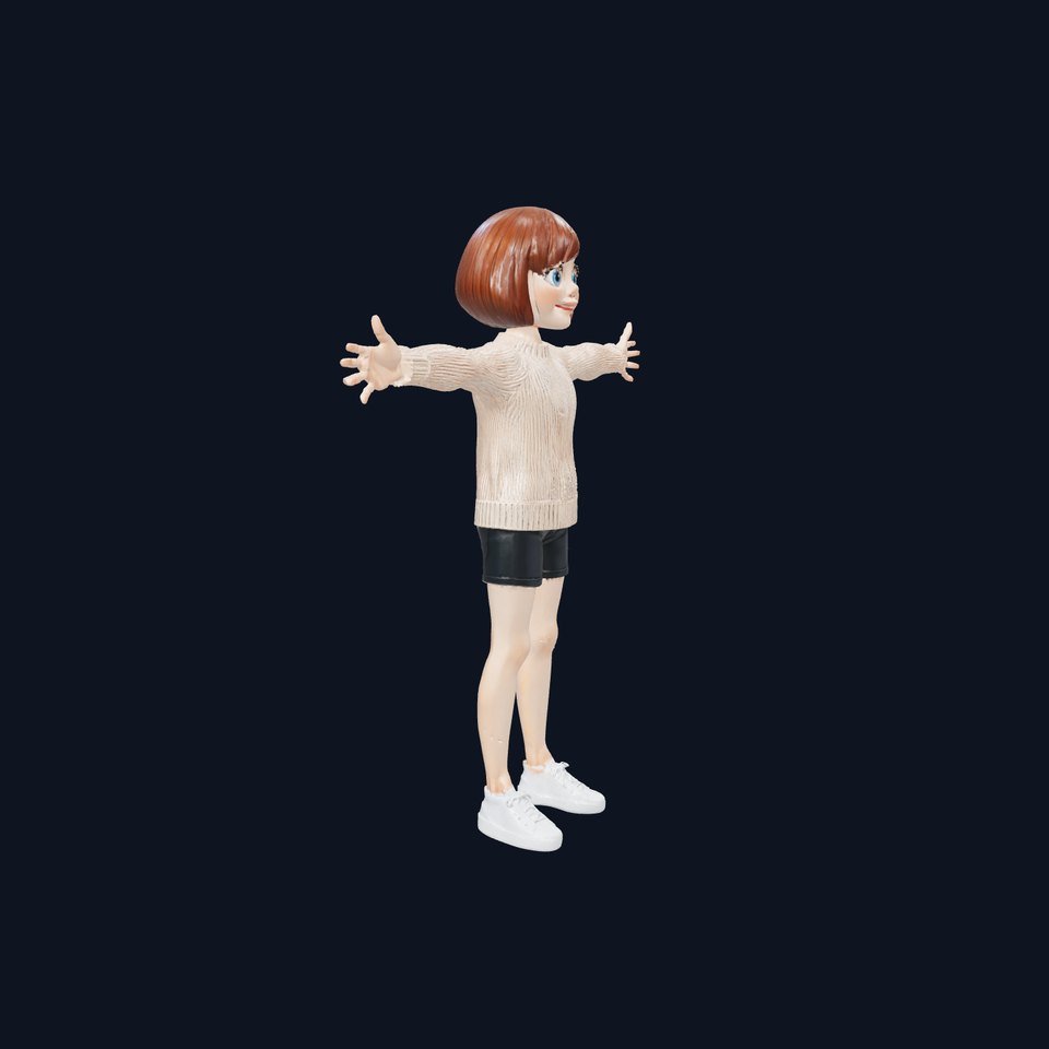 Animated Girl Character model pack