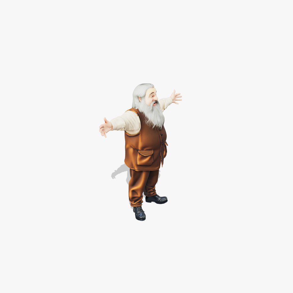 Friendly Grandpa Character model pack viewer poster