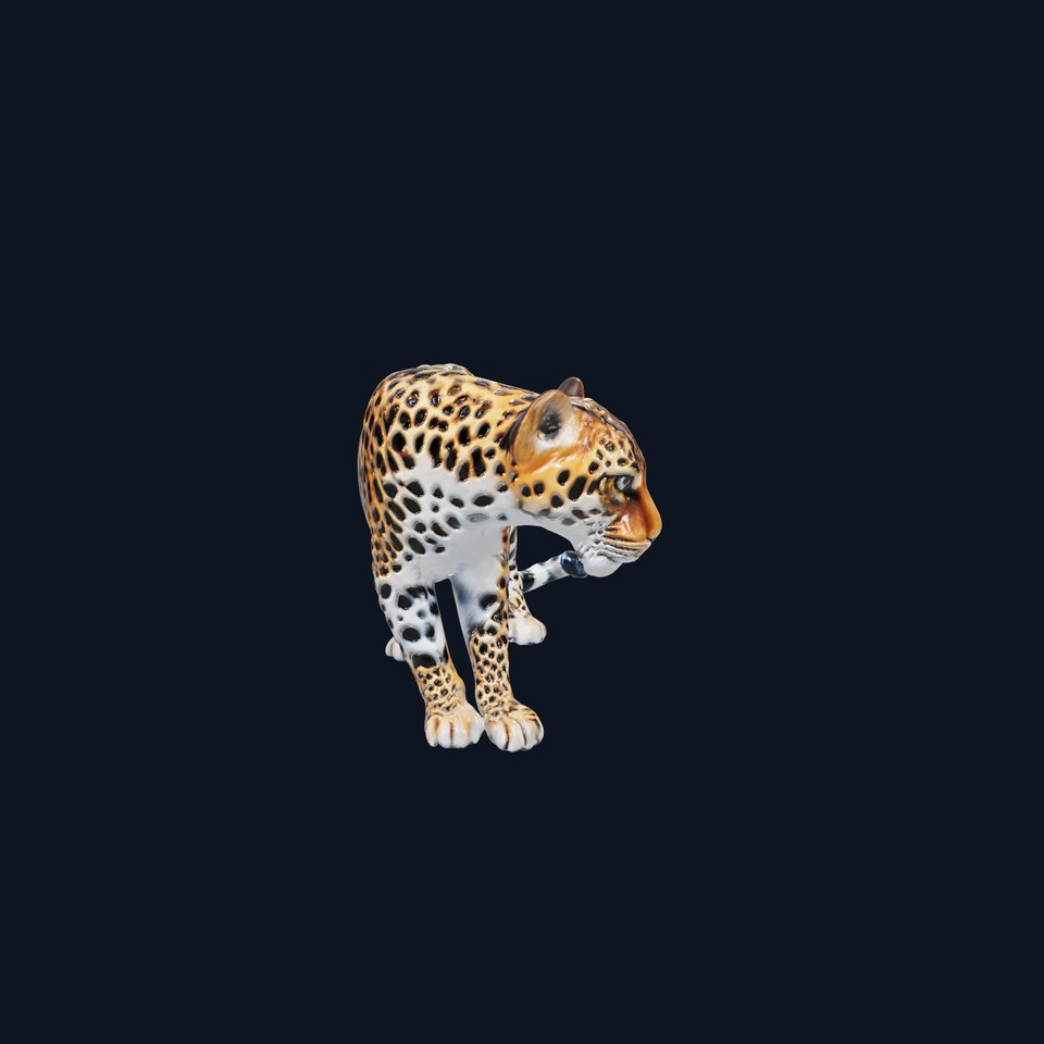 Realistic Leopard 3D Model with High-Quality Texture viewer poster