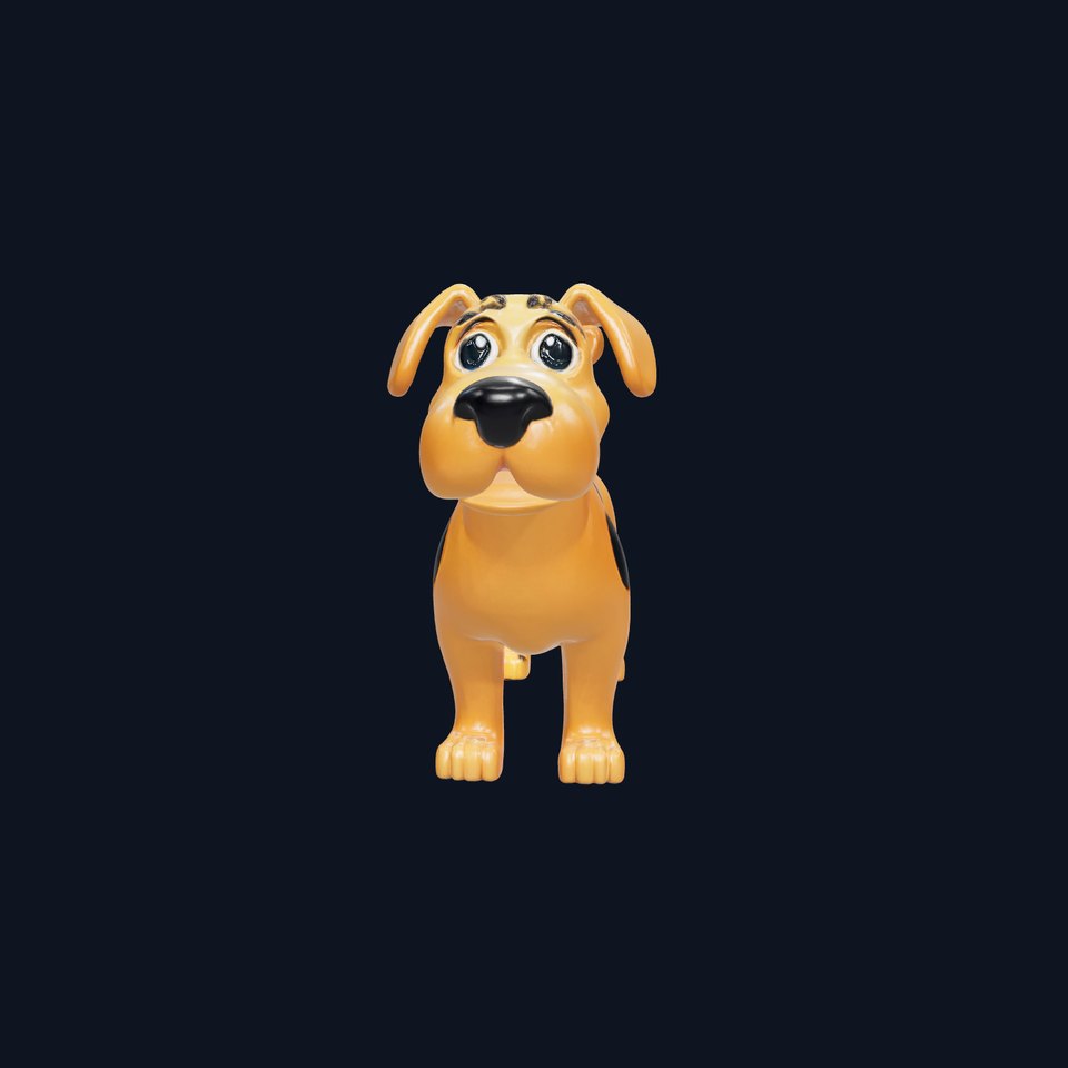 Cartoon Spotted Dog Realistic 3D Model viewer poster