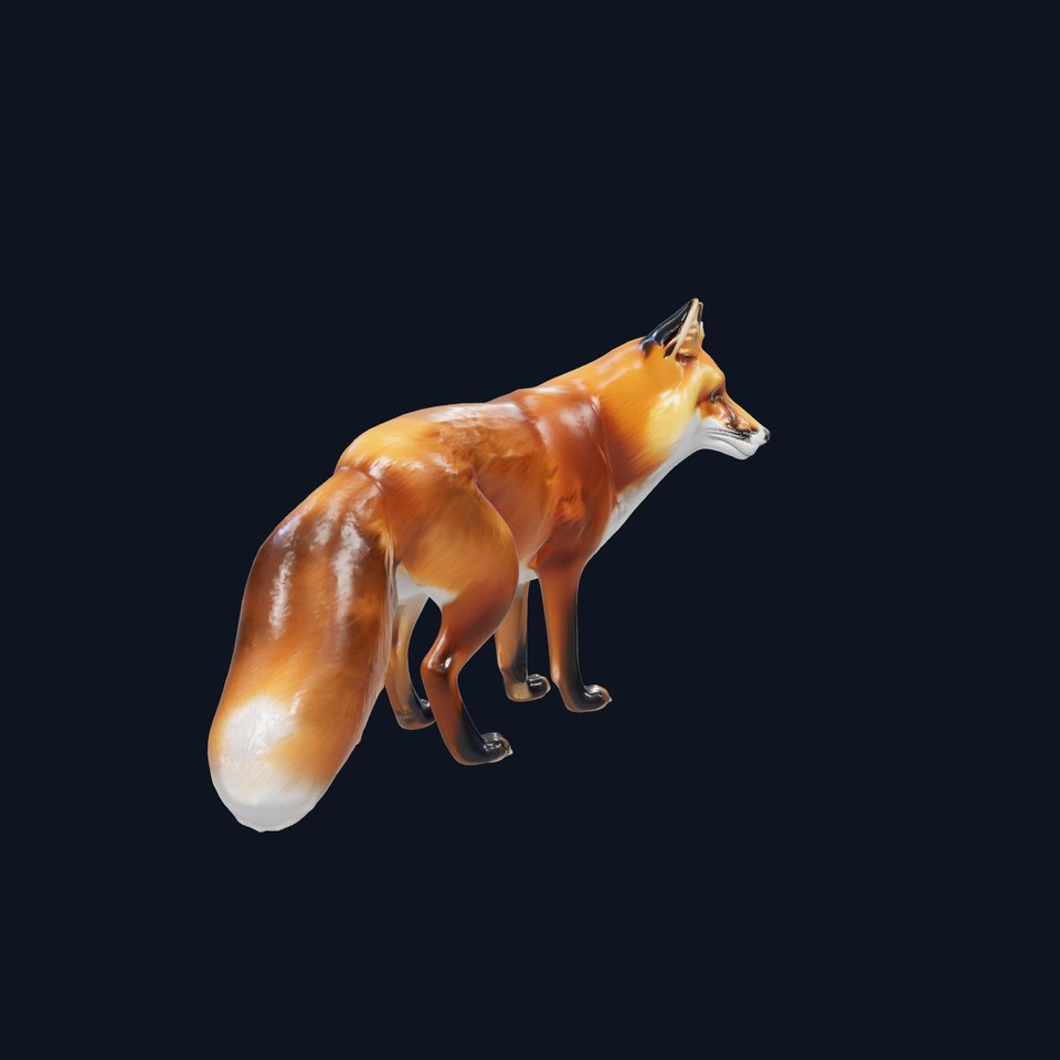 Realistic Red Fox 3D Model with High PBR Textures