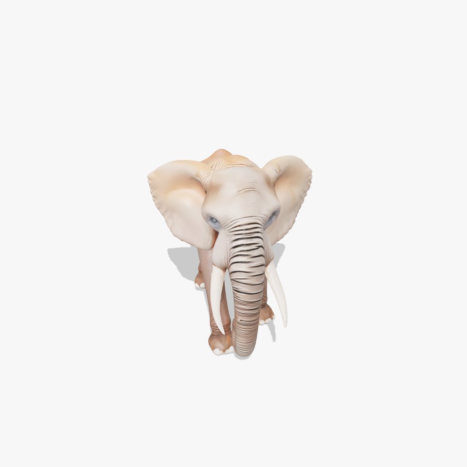 African Elephant Realistic 3D Model viewer poster