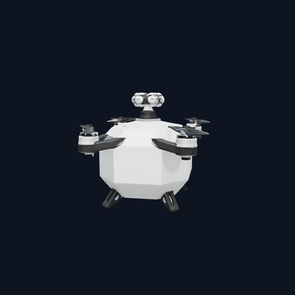 Hexagonal Rotorcraft Drone with Sensor Array viewer poster