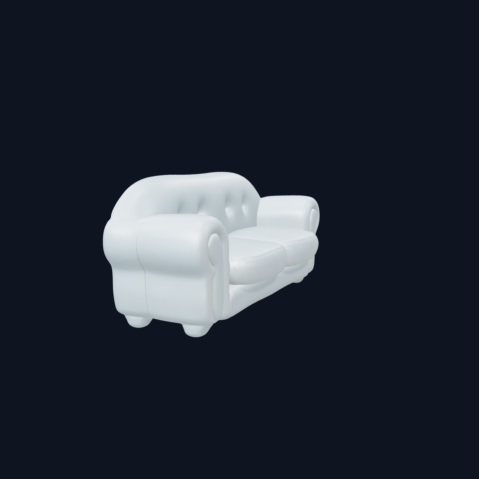 Cartoon Miniature Sofa Model with Round Shapes viewer poster