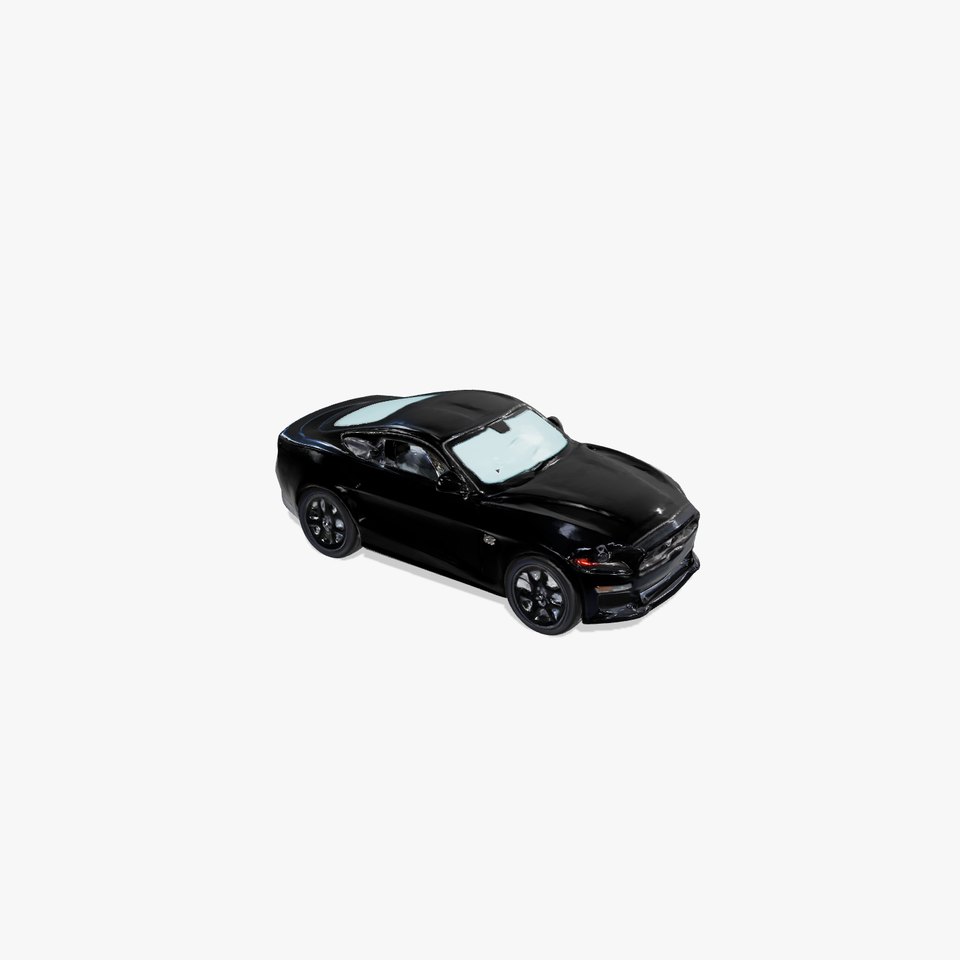 Black Mustang Sports Car 3D Model viewer poster