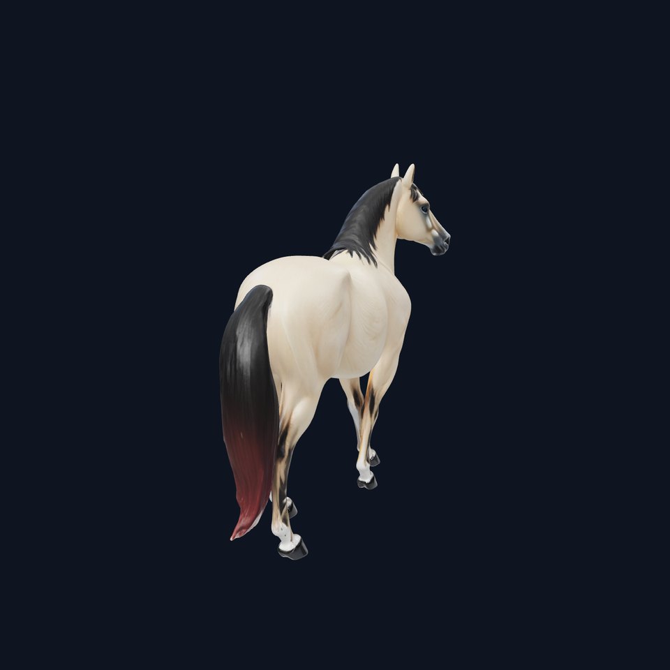 Andalusian Horse with Arched Neck and Proud Stance 3D Model viewer poster