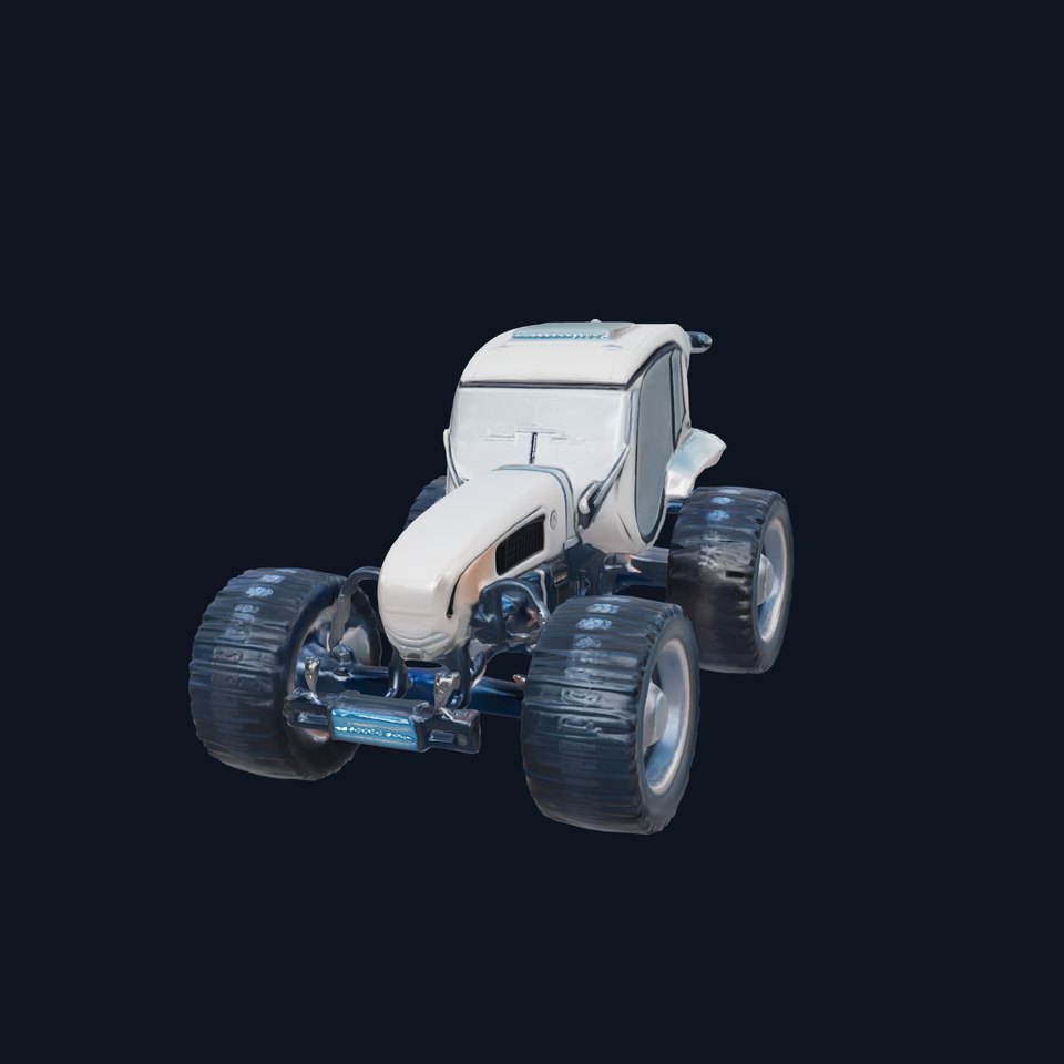 Futuristic Hover Tractor with Advanced Solar Panels viewer poster