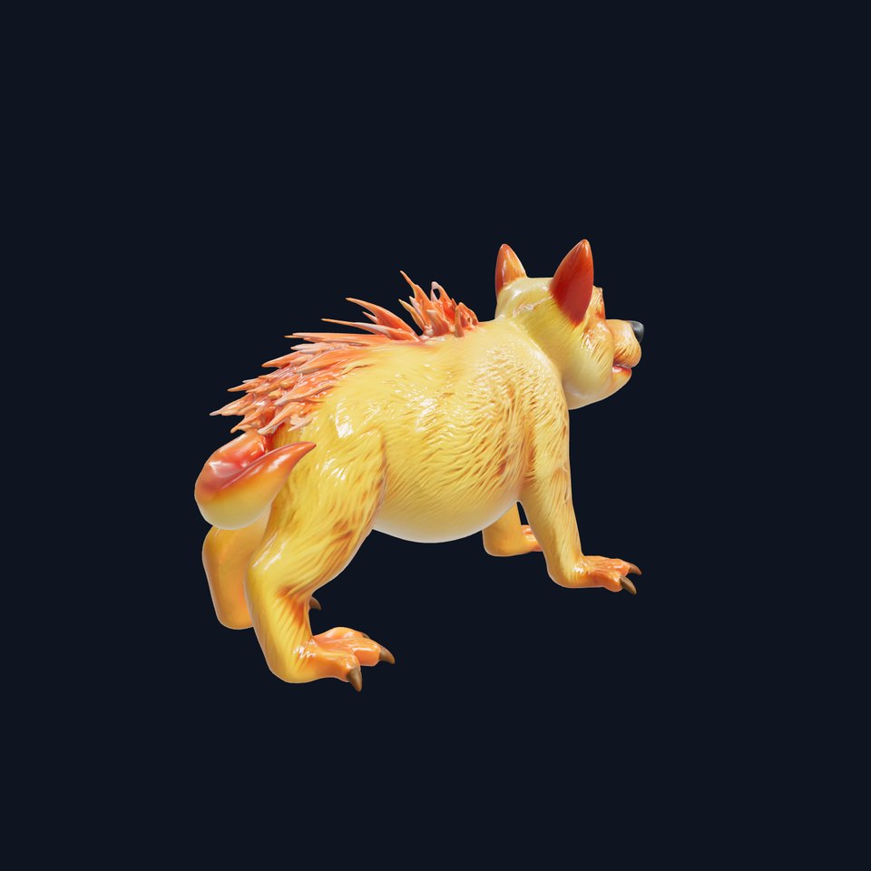 Cartoon Dog Monster Character Model viewer poster