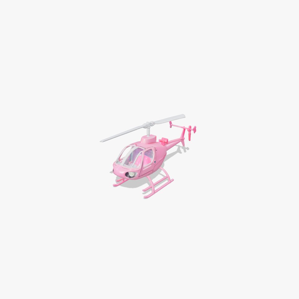Pink Helicopter with Decorative Bows and Pearlescent Finish viewer poster