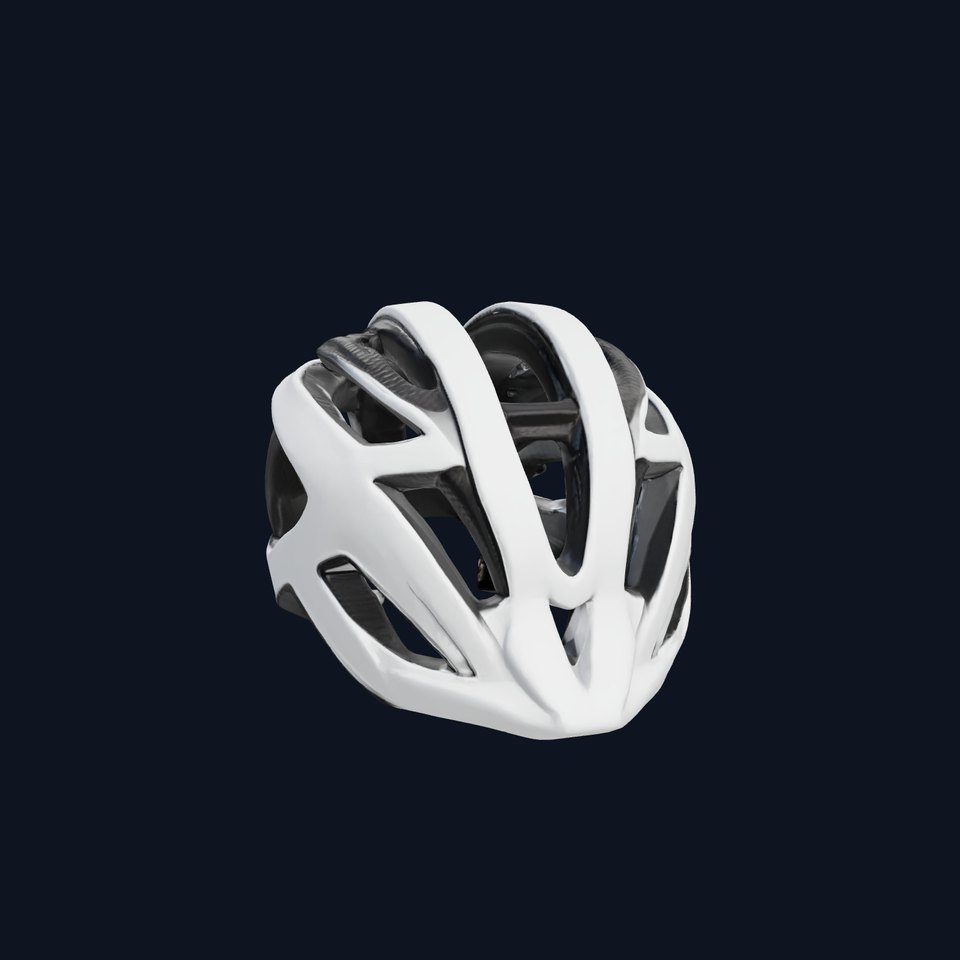 Aerodynamic Cycling Helmet Model with Air Resistance Reduction viewer poster