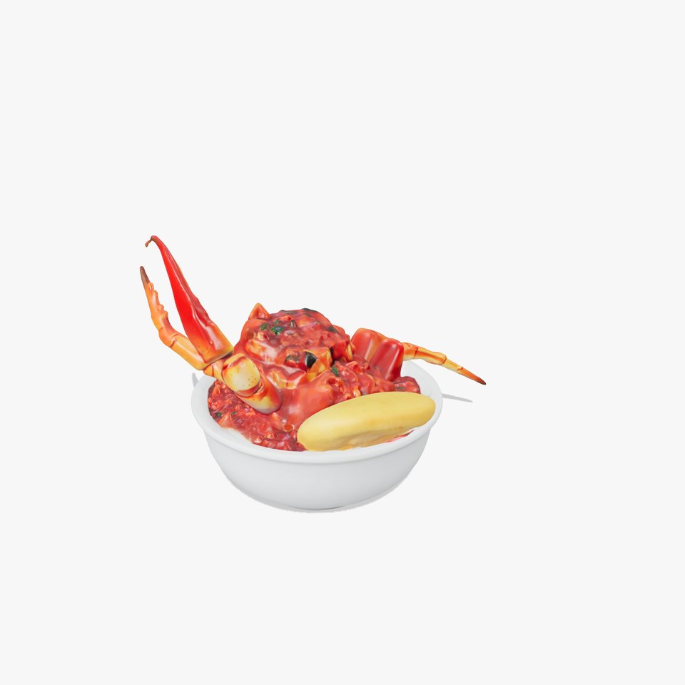 Singaporean Chili Crab Dish 3D Model Pack viewer poster