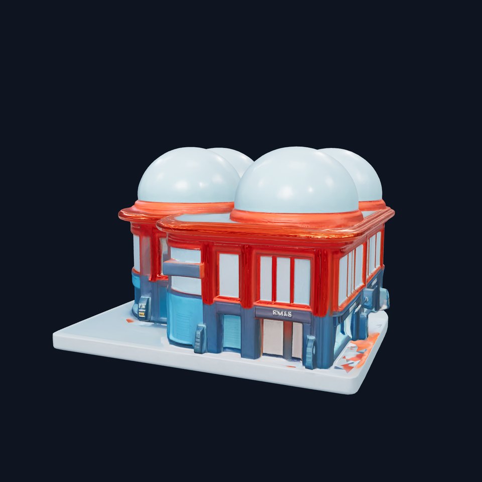 Futuristic Urban Module with Transparent Domes model pack viewer poster