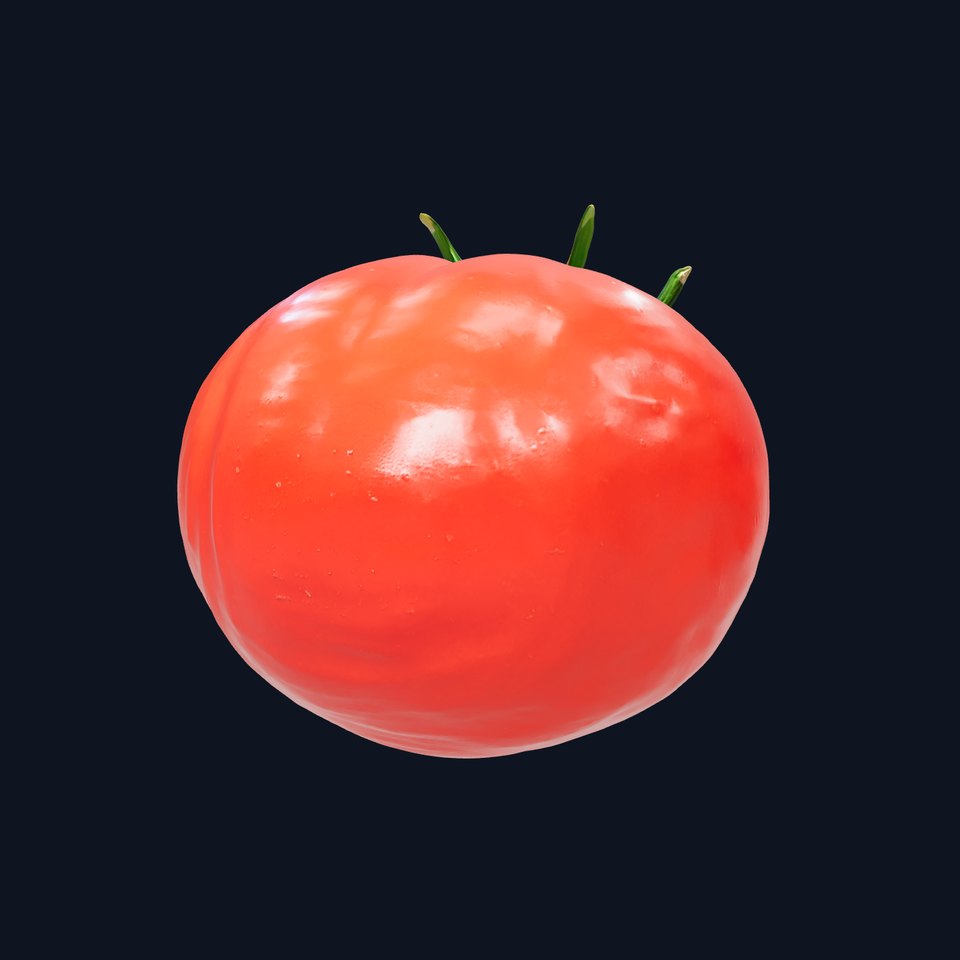 Realistic Shiny Red Tomato model pack viewer poster