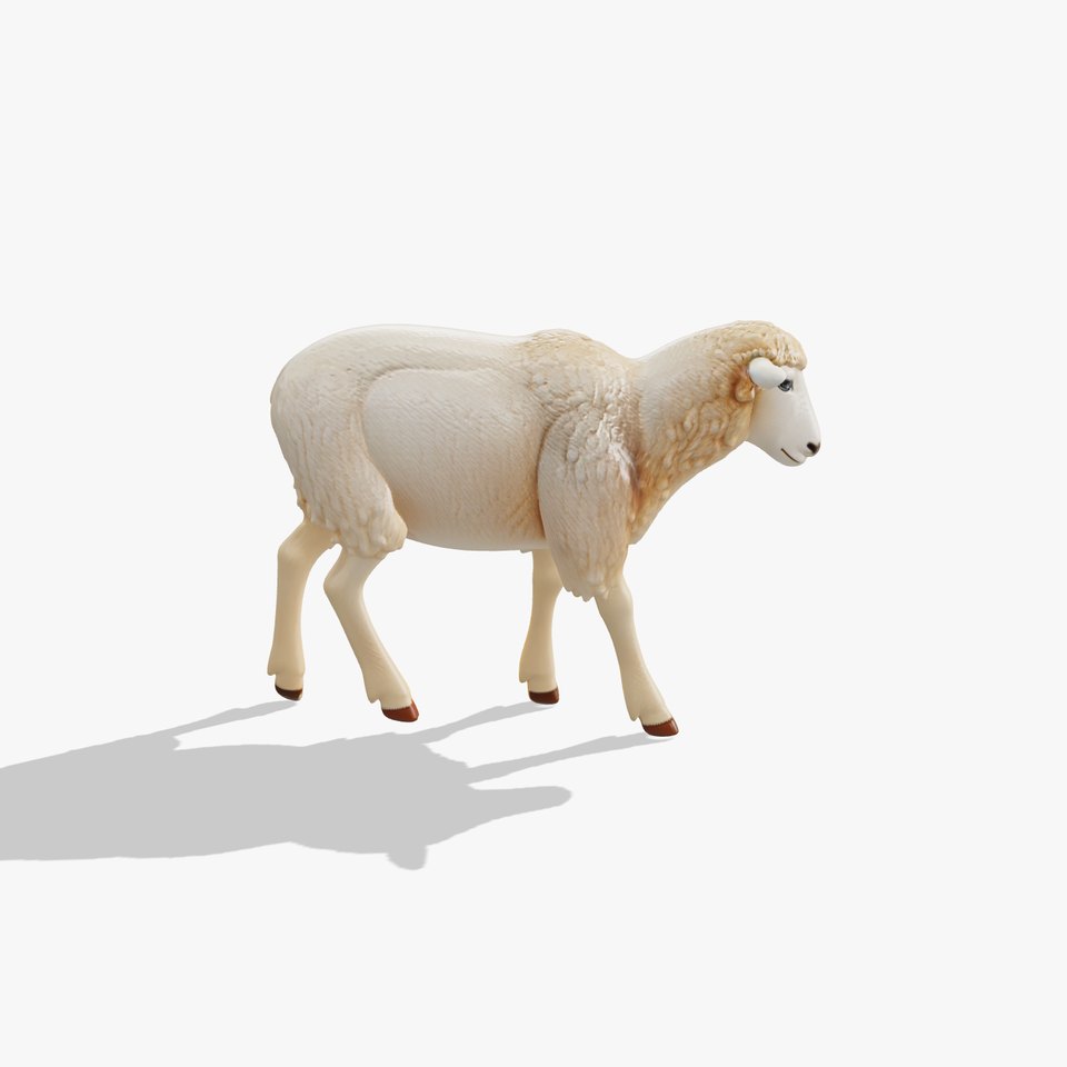 Fluffy Sheep Grazing Stance model pack viewer poster