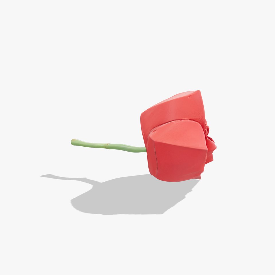 Origami Rose Floral Sculpture model pack viewer poster