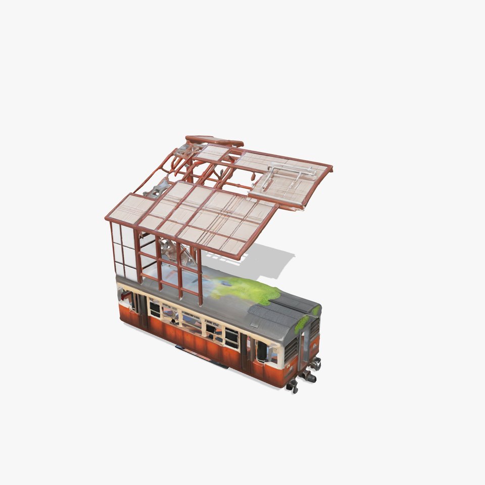 Ruined Train Station Environment model pack viewer poster