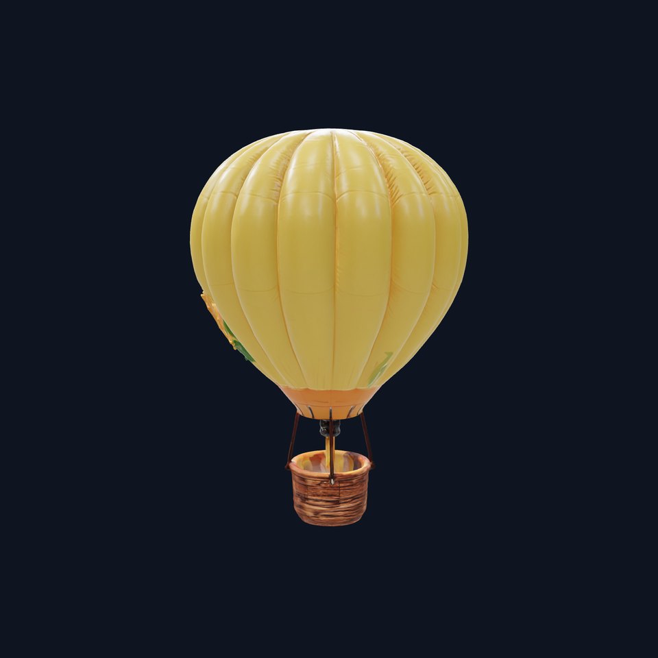 Sunflower Hot Air Balloon 3D model pack viewer poster