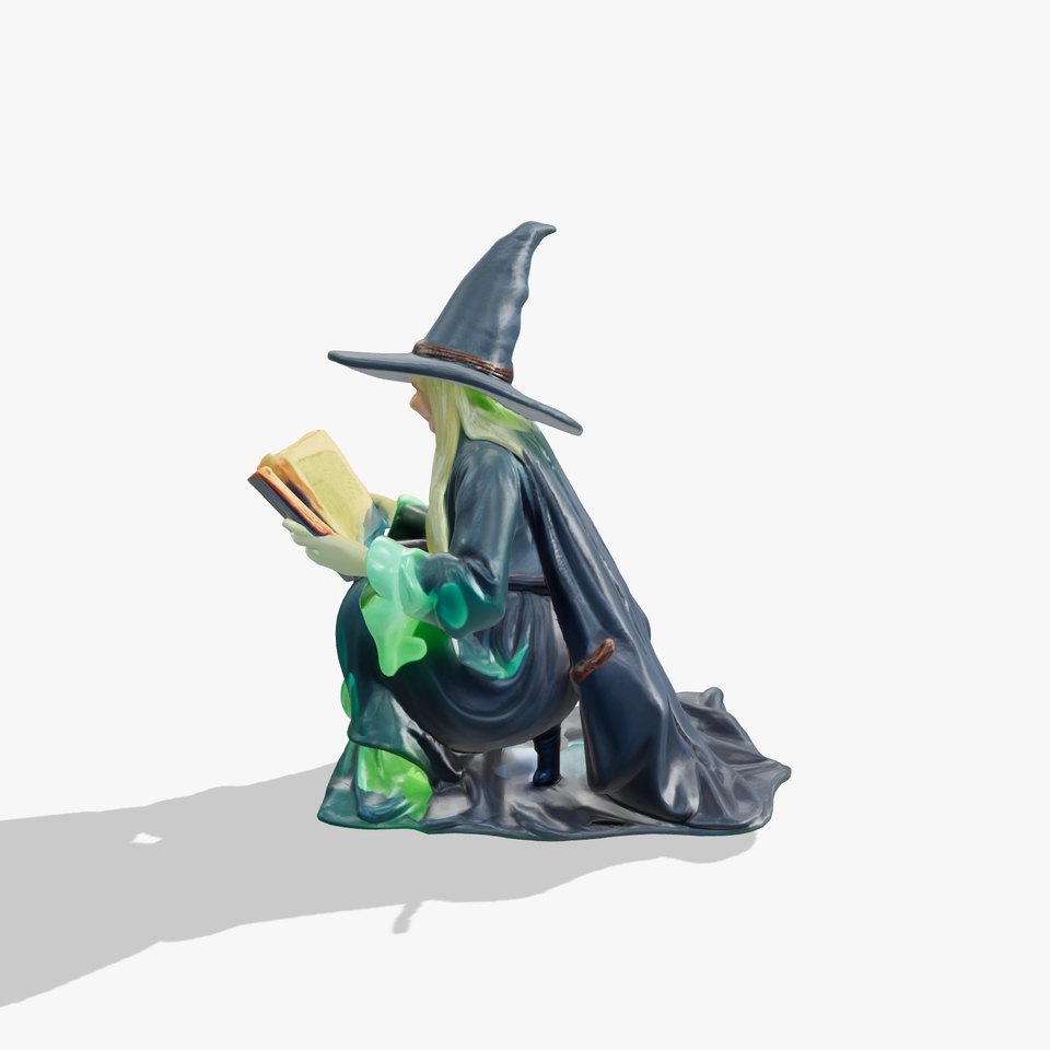 Witch and Cauldron Mystical Character model pack viewer poster