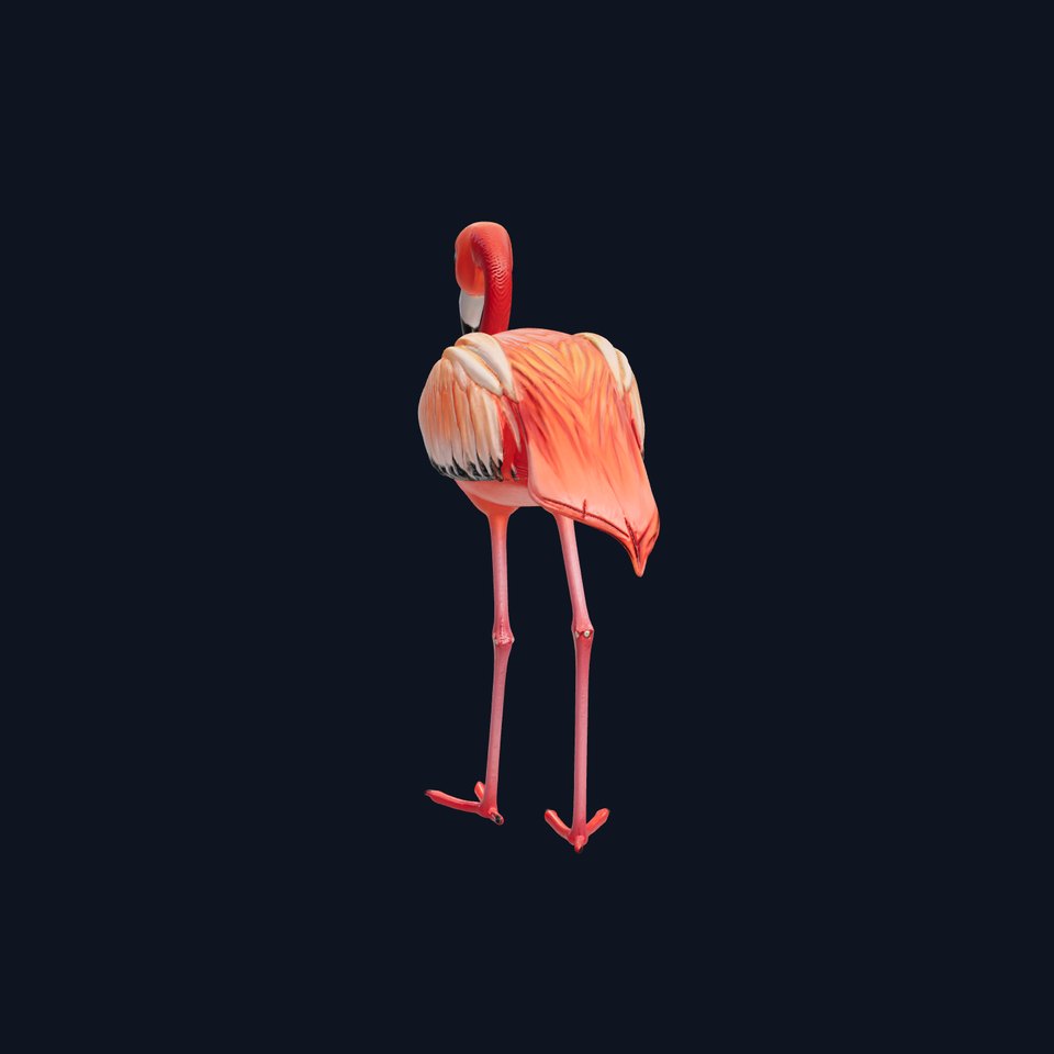 Stylized Flamingo Artistic Design model pack viewer poster