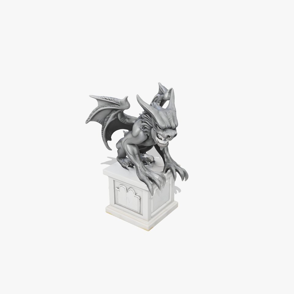 Ornate Gothic Gargoyle Sculpture model pack viewer poster