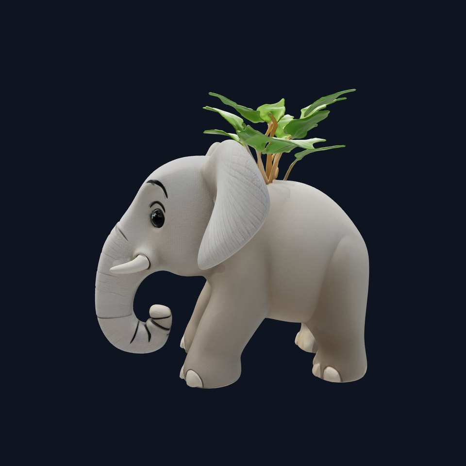 Elephant Planter Wonder model pack viewer poster
