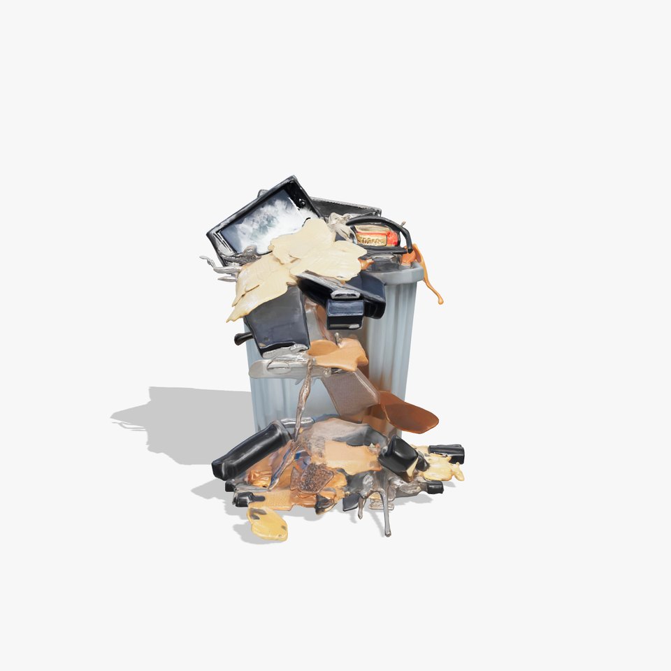 Artistic Overflowing Trash Container model pack viewer poster