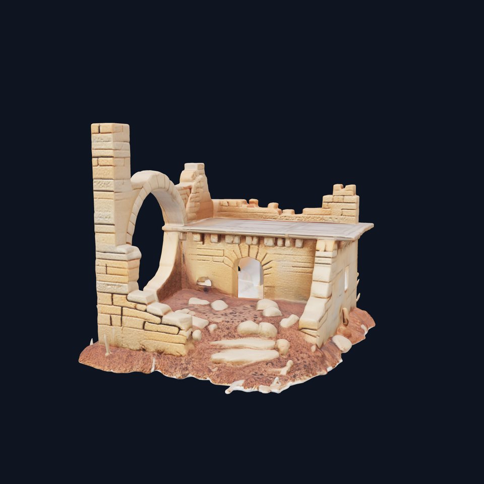 Shattered Cottage Ruins Environment model pack viewer poster