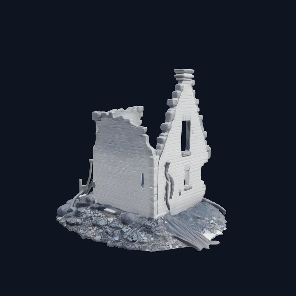 Burned-Down American Residence Ruins model pack viewer poster