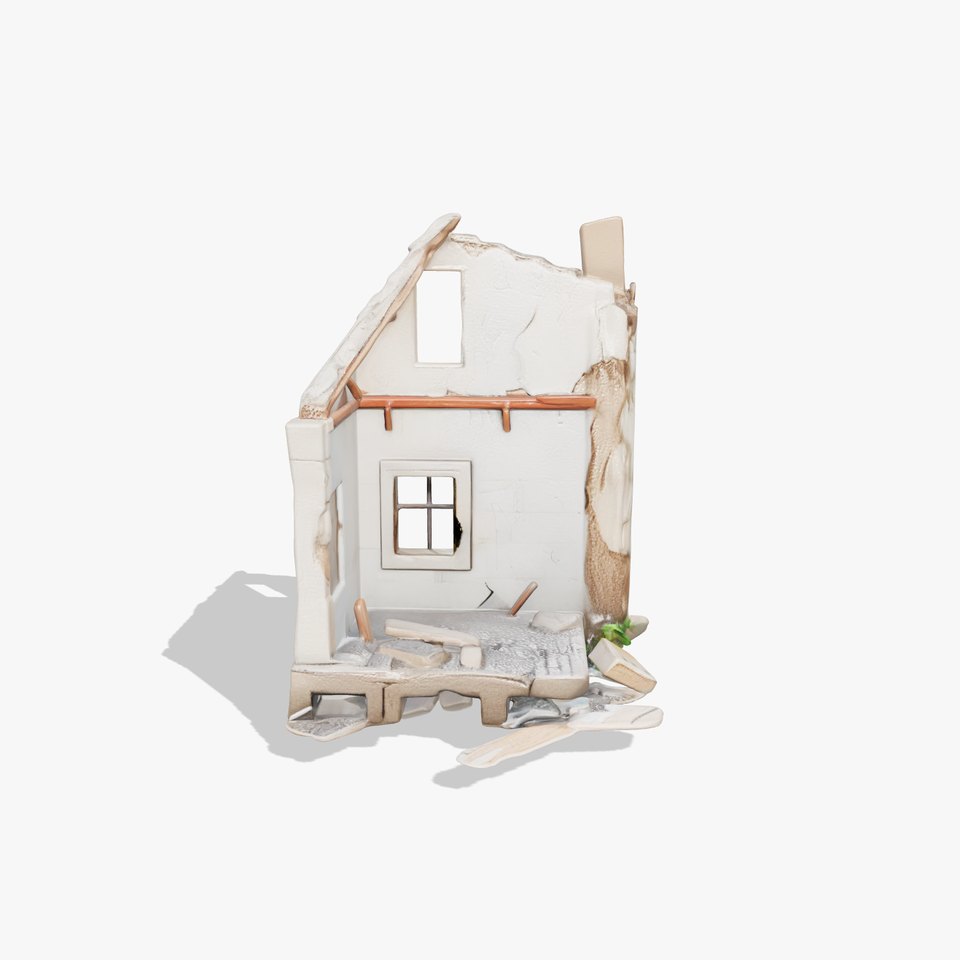 Derelict House Ruins Environment model pack viewer poster