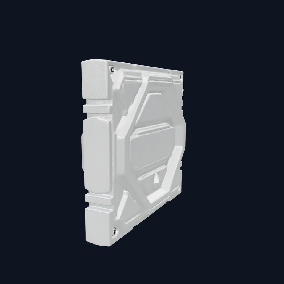 Futuristic Modular Wall Panel Design model pack viewer poster