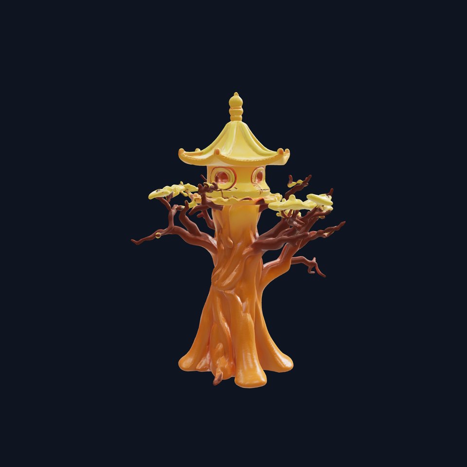 Pagoda Baobab Tree Artistic Model Pack viewer poster