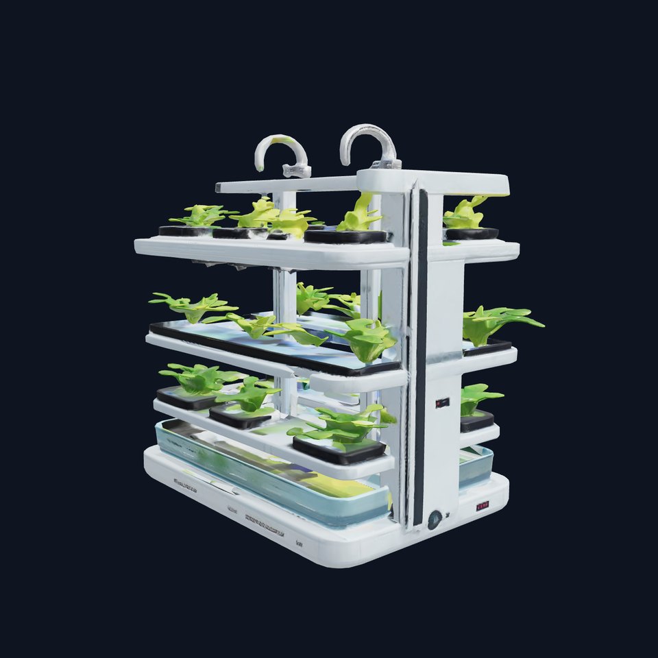 Advanced Cultivation Column Model Pack with Rotating Plant Platforms viewer poster