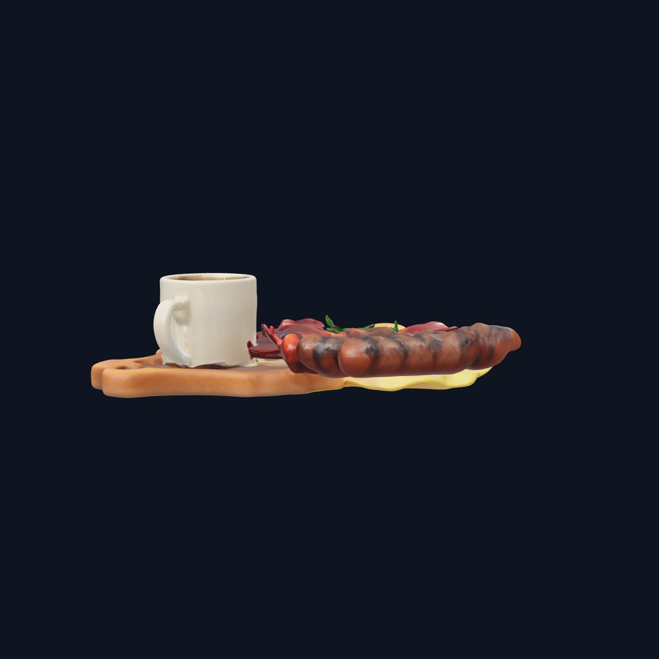 Breakfast Platter with Omelet and Bacon model pack viewer poster