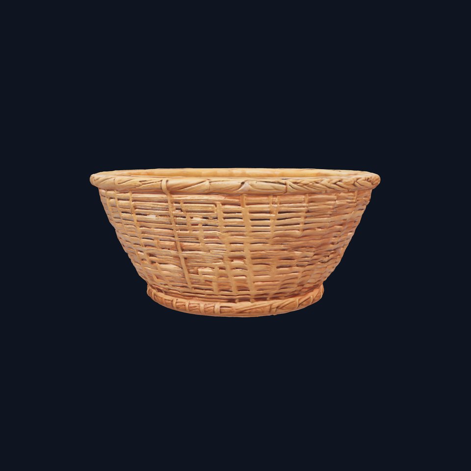Handwoven Wicker Basket Natural Hue model pack viewer poster