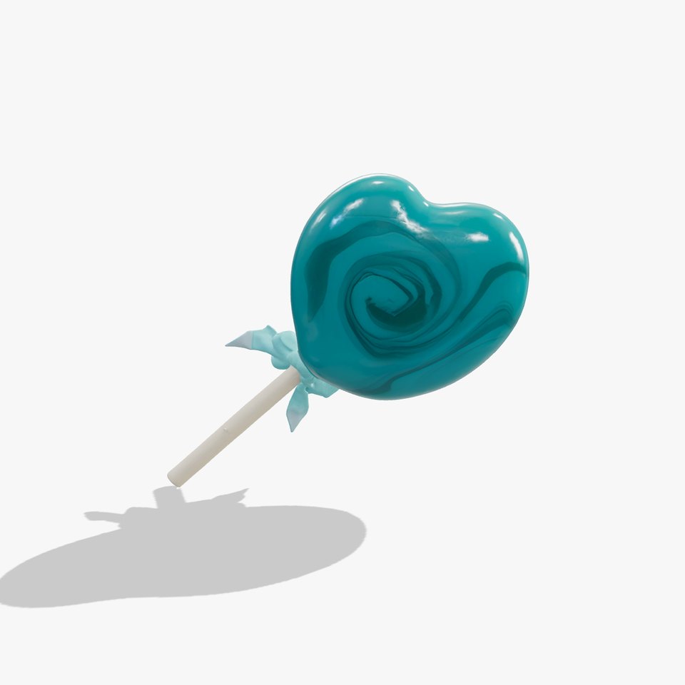 Teal Heart Lollipop Model Pack viewer poster
