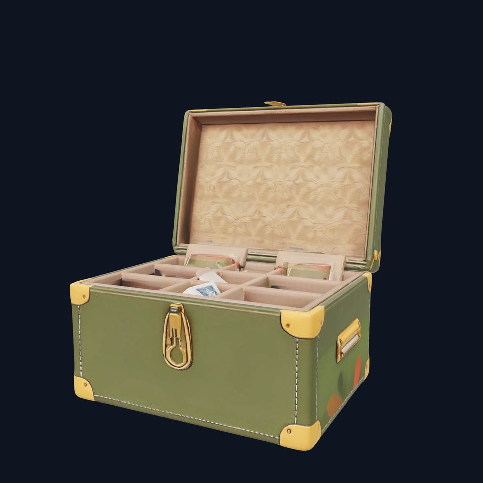 Art Supplies Box with Velvet Lining Model Pack viewer poster