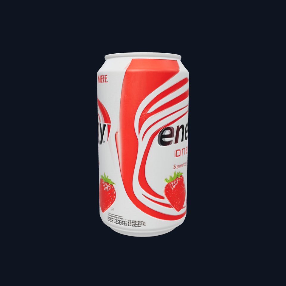 Strawberry Energy Drink Can Detailed 3D Model Pack viewer poster