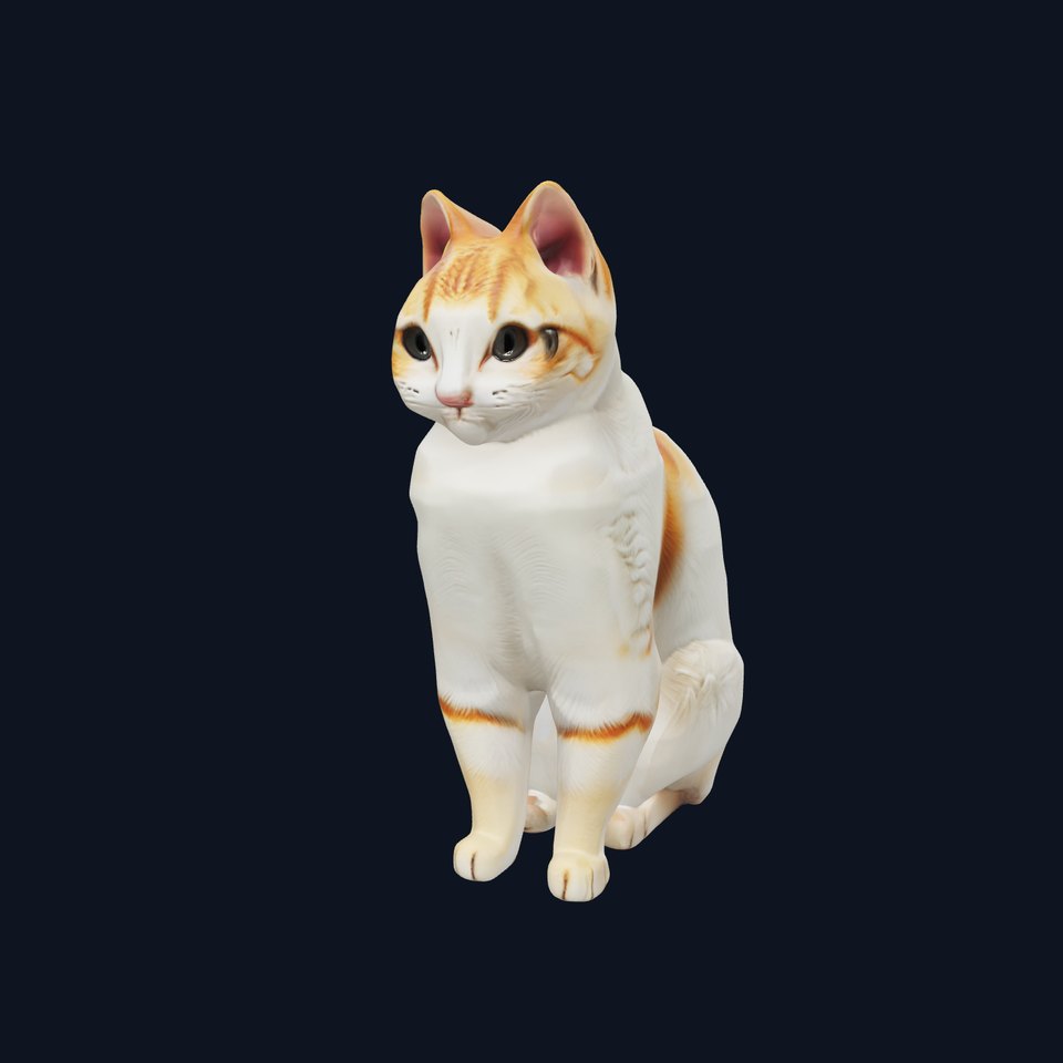 Realistic Domestic Cat 3D model pack viewer poster