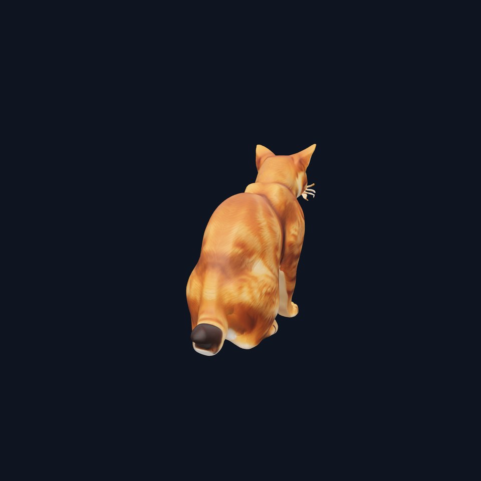 Realistic Ginger Cat Animation model pack viewer poster