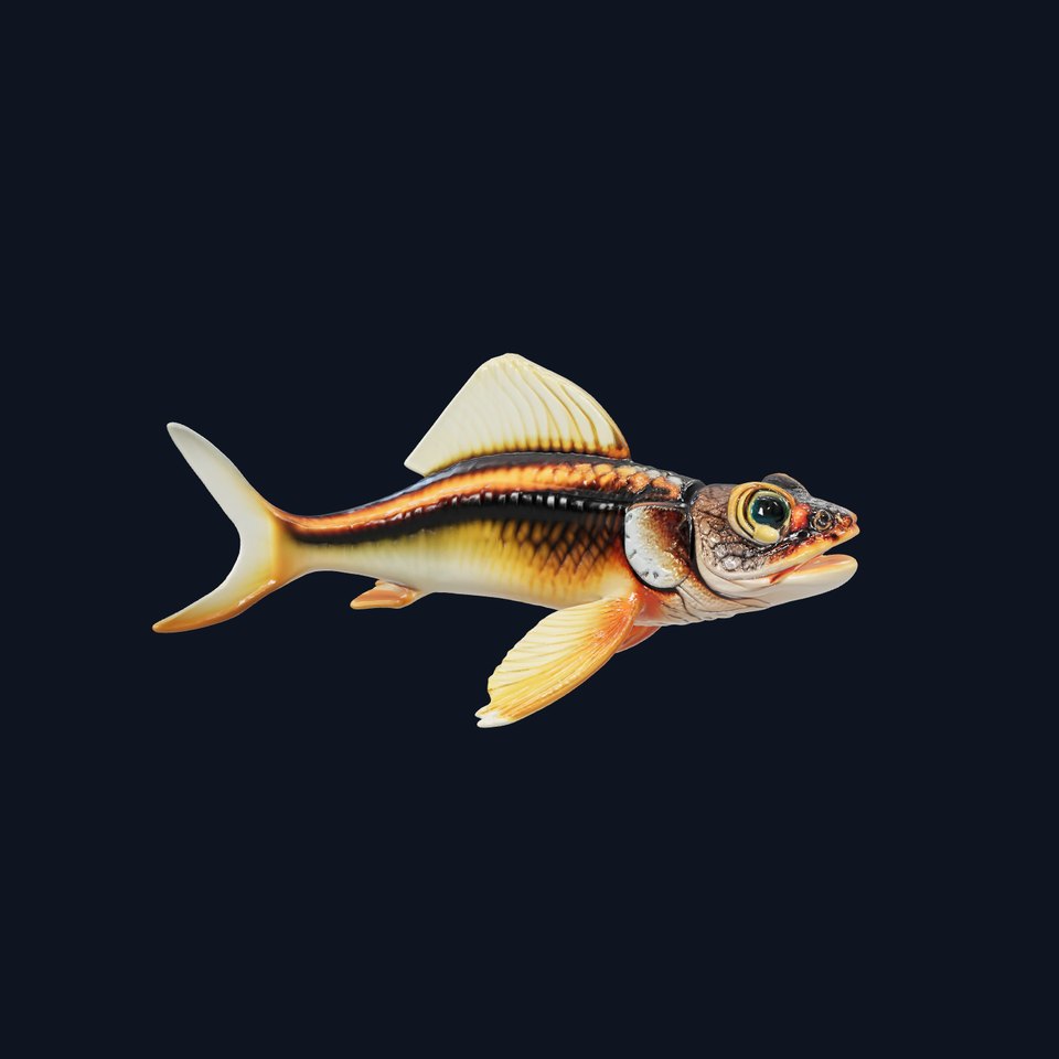 Dragonfish Stomias Boa Realistic 3D Model Pack viewer poster