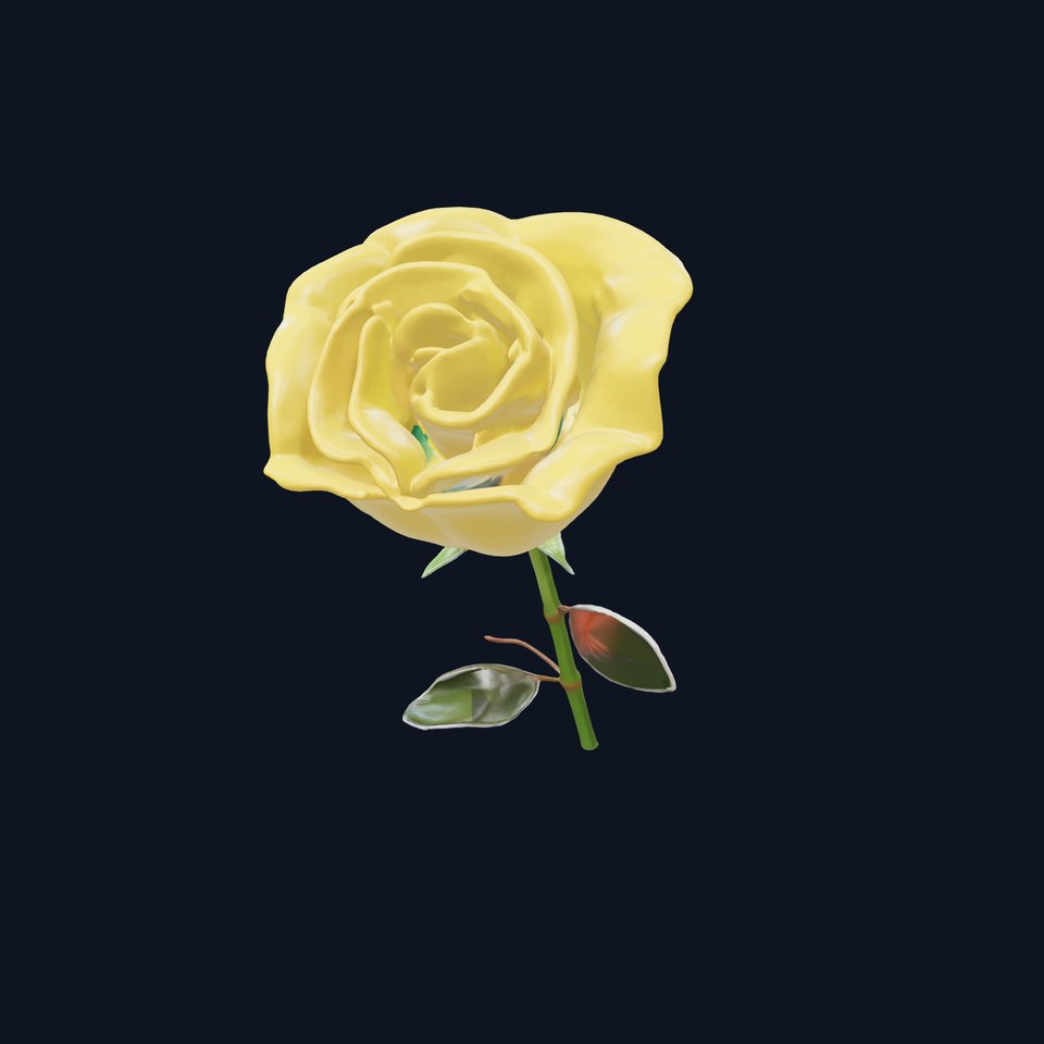 Rosa Foetida Yellow Rose Detailed Model Pack viewer poster