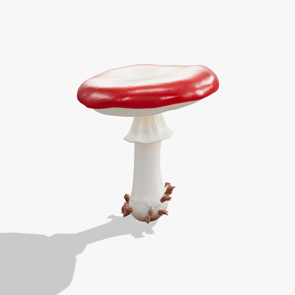 Giant Red-Cap Mushroom Sculpture model pack viewer poster