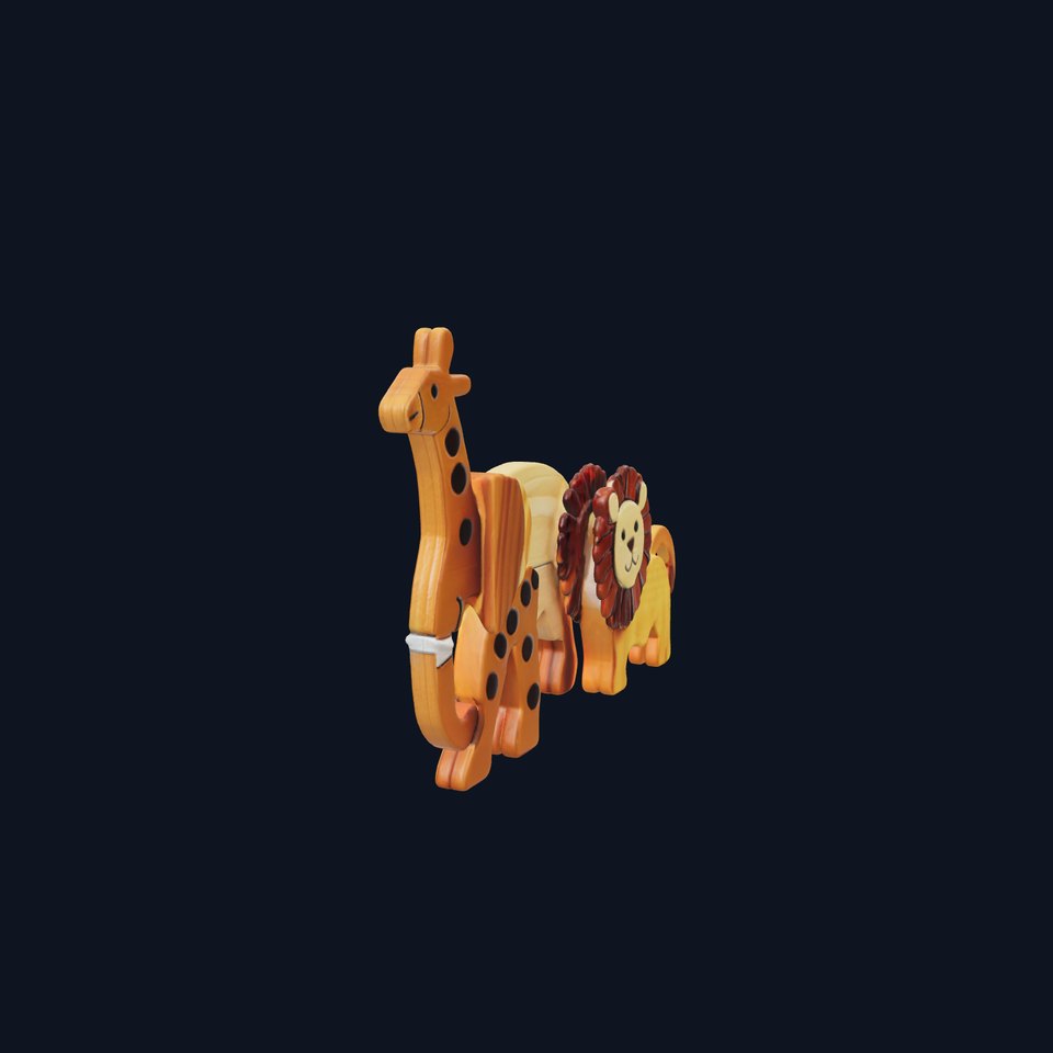 Animal Puzzle Wooden Toy Model Pack viewer poster